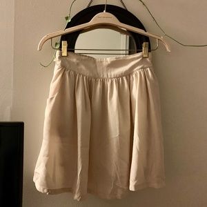 Short Cream Skater Skirt